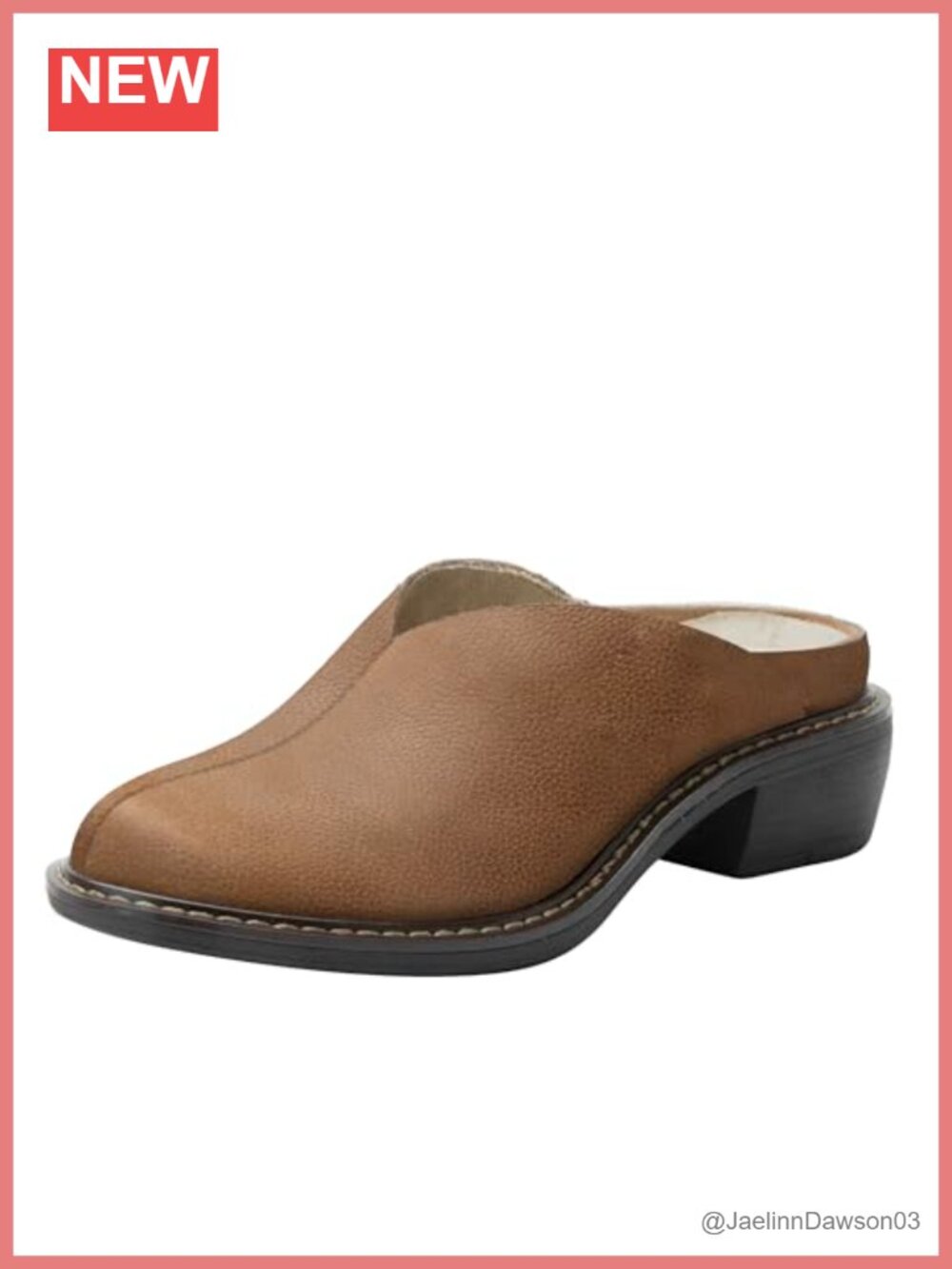Alegria Women's Michy Leather Open Back Mule Clog Heel